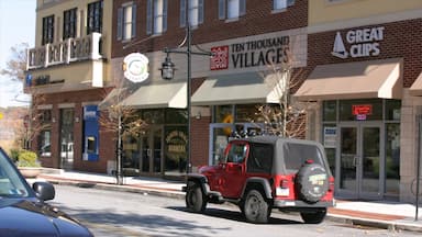 Exton which includes street scenes and a small town or village