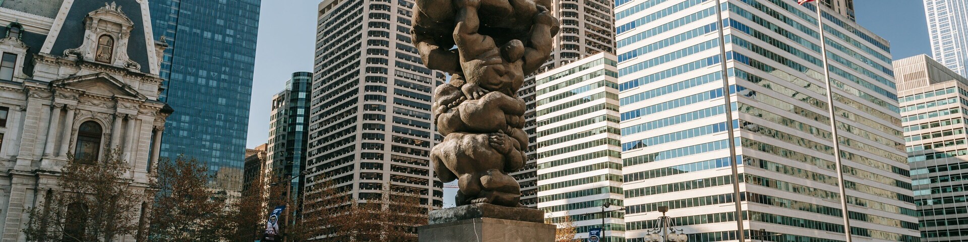 Center City which includes a statue or sculpture and a city