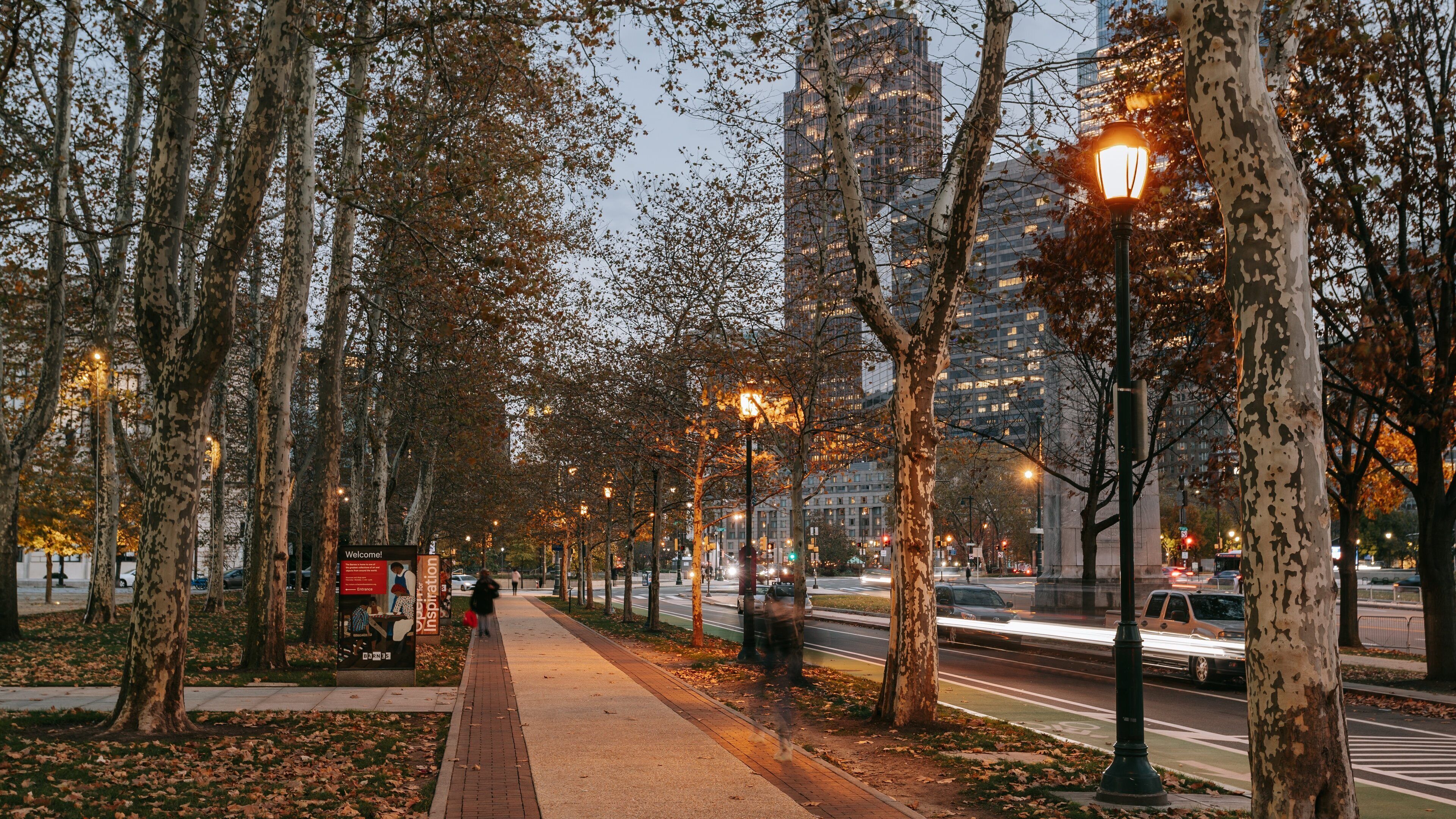 Center City which includes night scenes and a garden