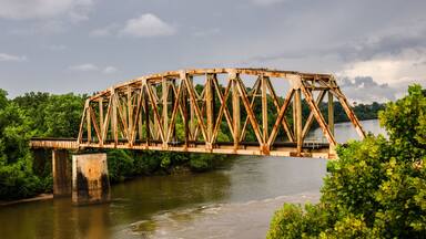 Rusty Old Railroad Bridge Over the Chattahoochee River