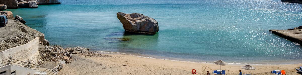Houcima beach and waves and rocks