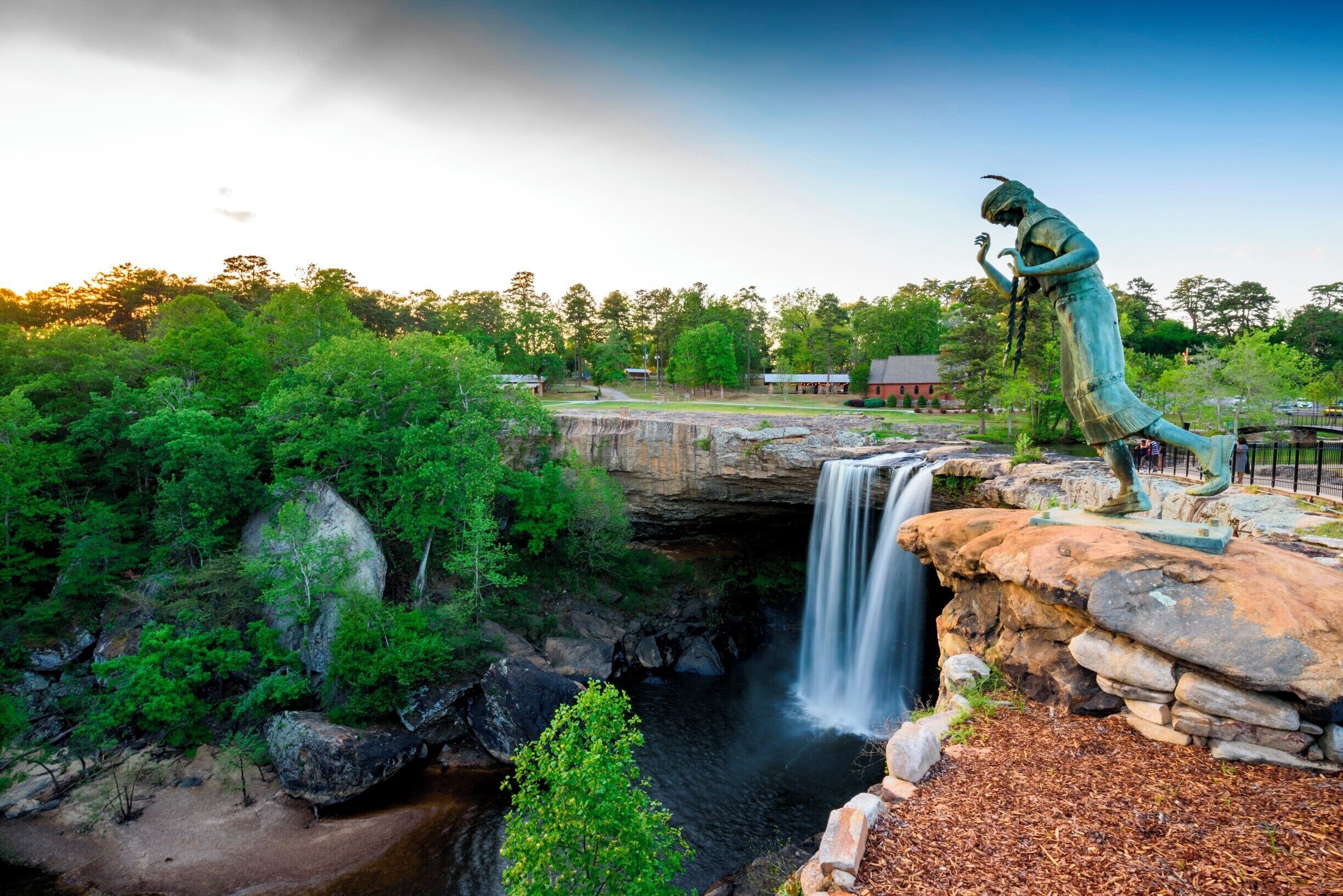 Sunset at Noccalula Falls.