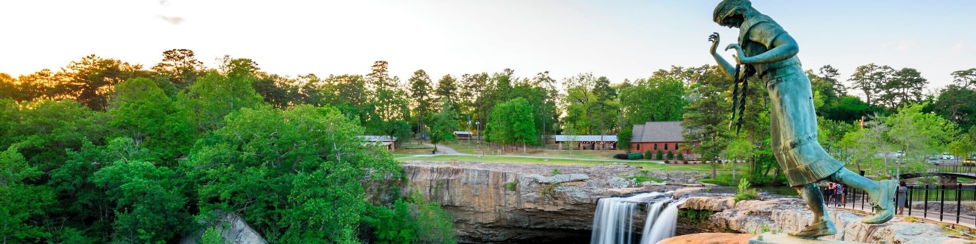Sunset at Noccalula Falls.