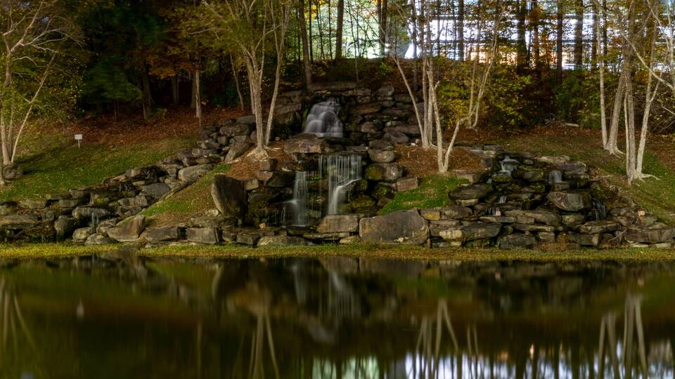 Waterfalls of Birmingham, AL at Night near Highway 280