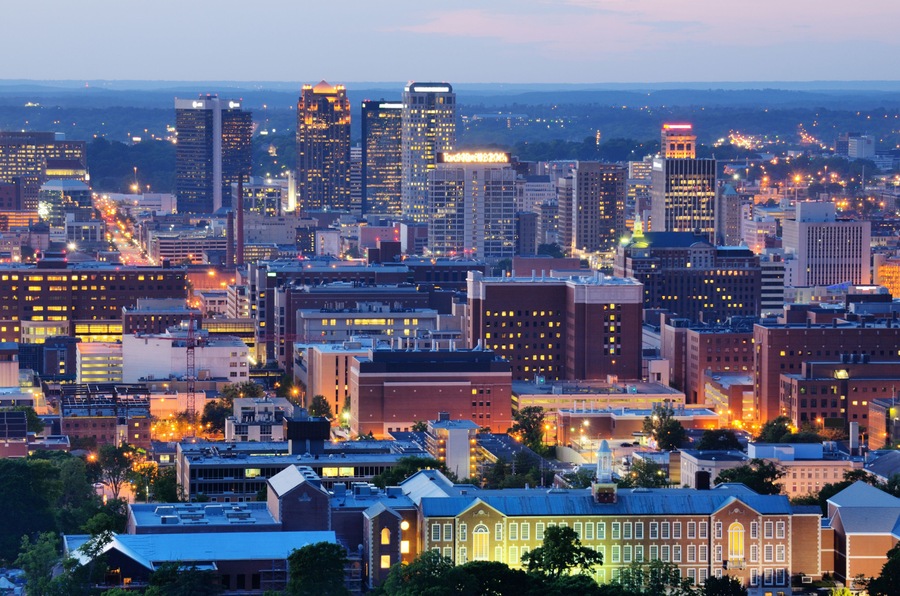 Metropolitan Skyline of downtown Birmingham, Alabama, USA