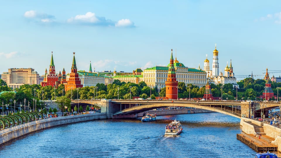 Kremlin across Moskva river