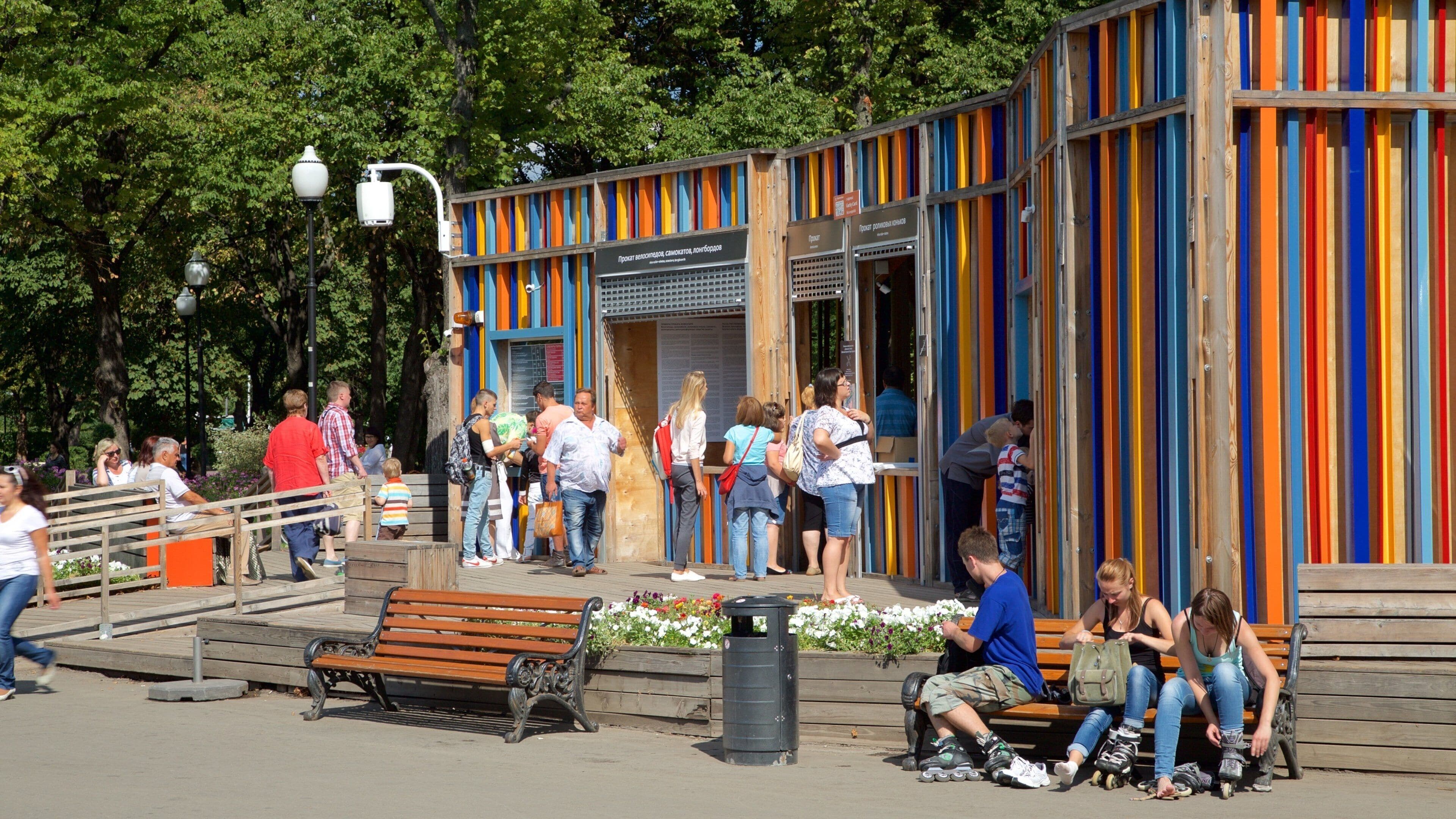 Gorky Park featuring a park as well as a small group of people