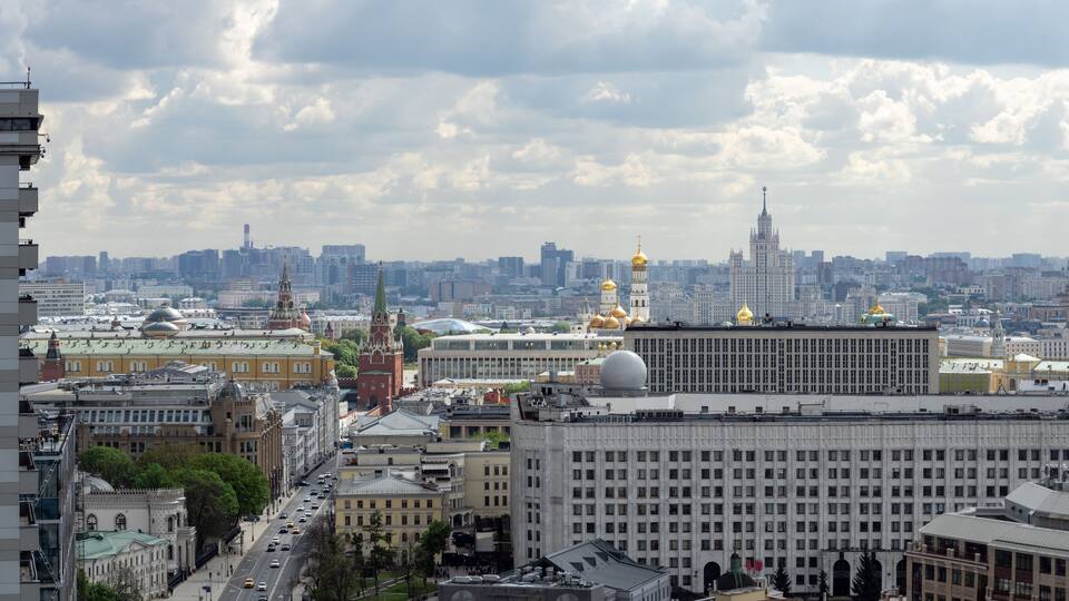 view of New Arbat in Moscow