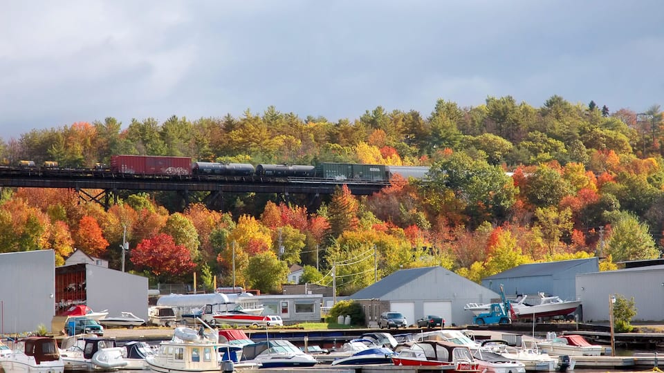 Parry Sound, Canada with Boats and Train with Autumn Foliage; Shutterstock ID 5103022