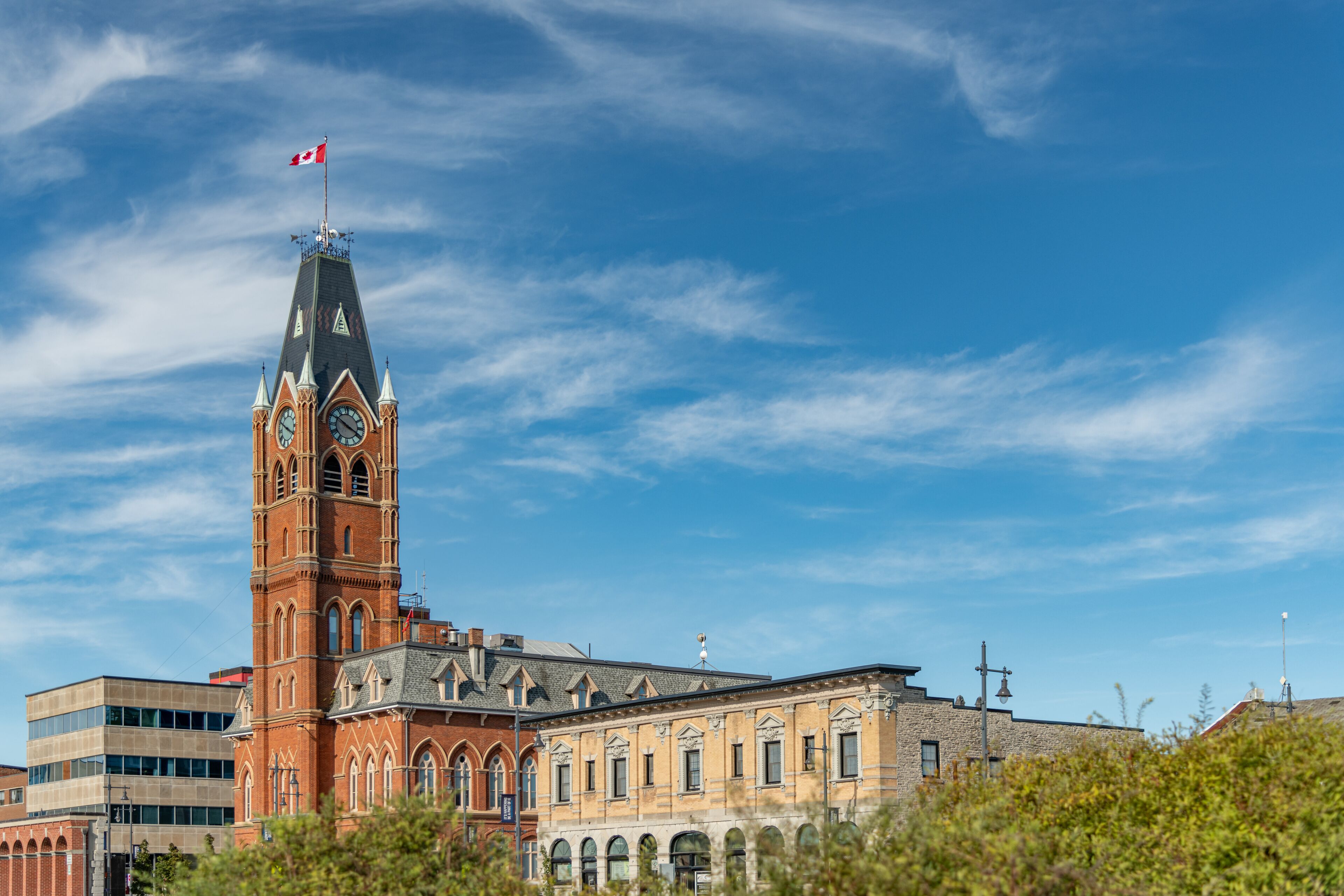 Belleville Ontario clock tower landscape