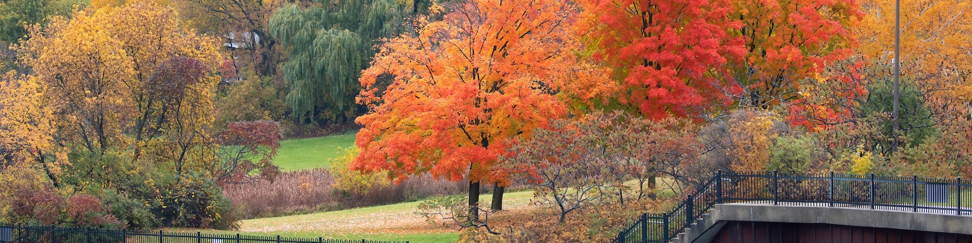 Hydro Park on a beautiful autumn day in Arnprior, Ontario, Canada