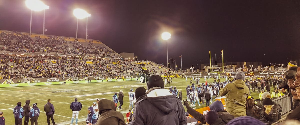If you really want to know what the vibe of Hamilton is like, be sure to check out a Hamilton Ticats football game. The Canadian Football League has different rules than the National Football League in the US. However, the CFL game is very exciting, and Hamilton has some of the most passionate fans in the league. The team does a good job of keeping things family friendly, too, with the highlight being a play area in the stadium,  for little ones to run and climb on.
#hamilton #ontario #canada #football #familyfun
#kidsfun