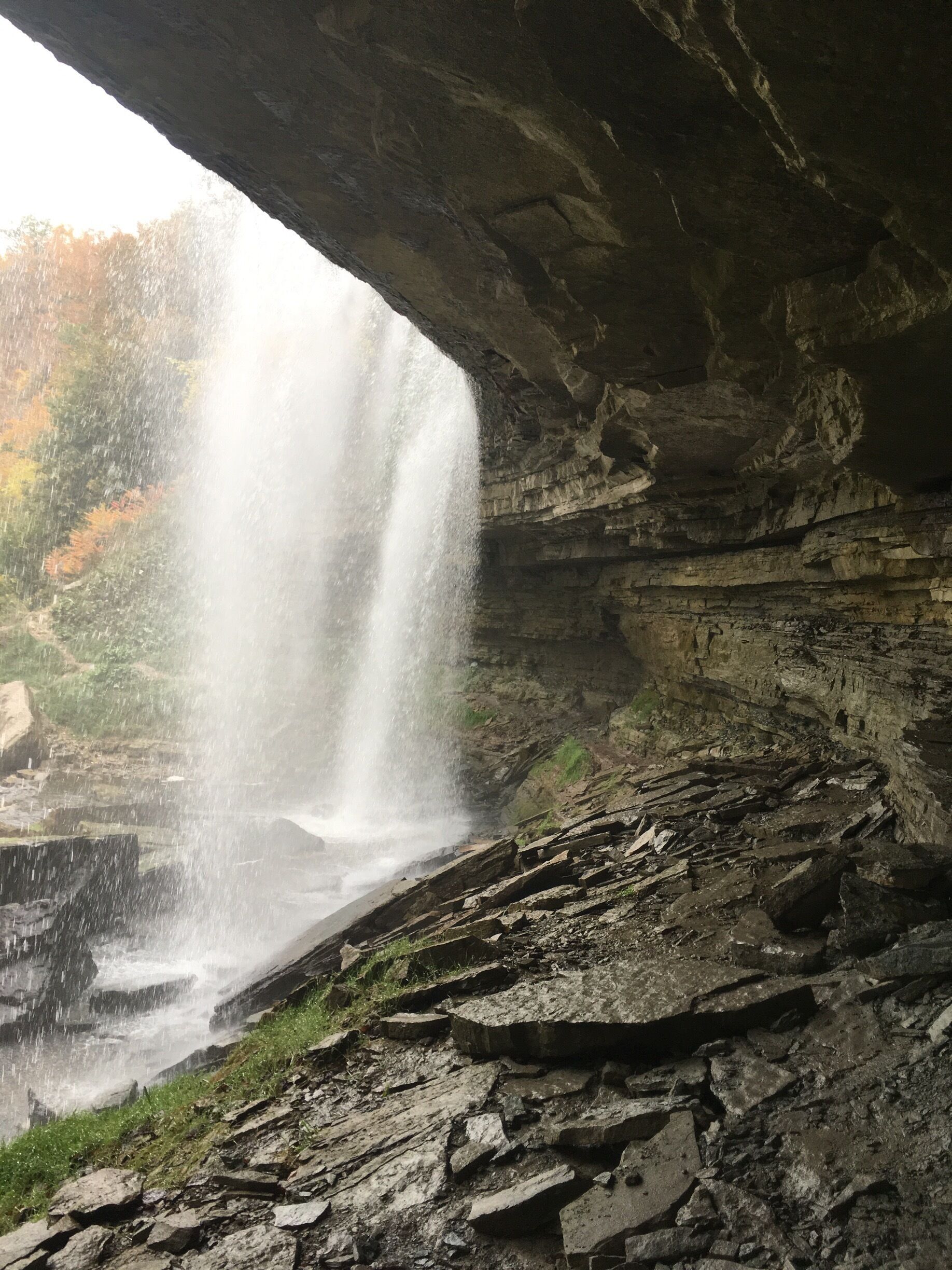 Behind Webster falls