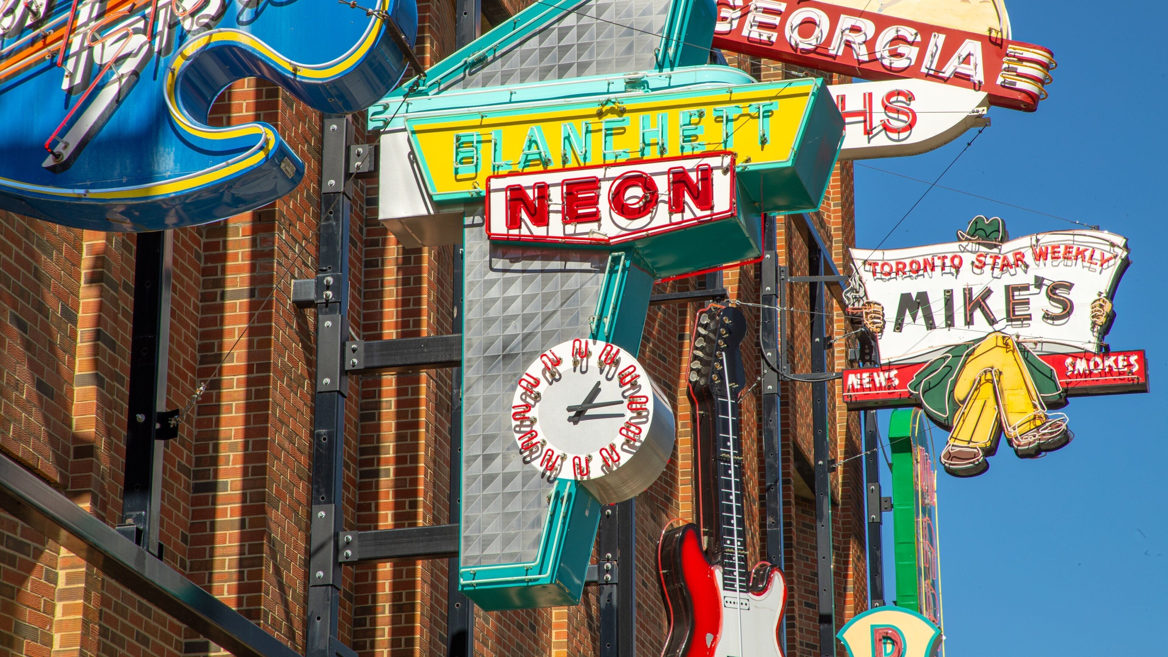 Downtown Edmonton showing signage