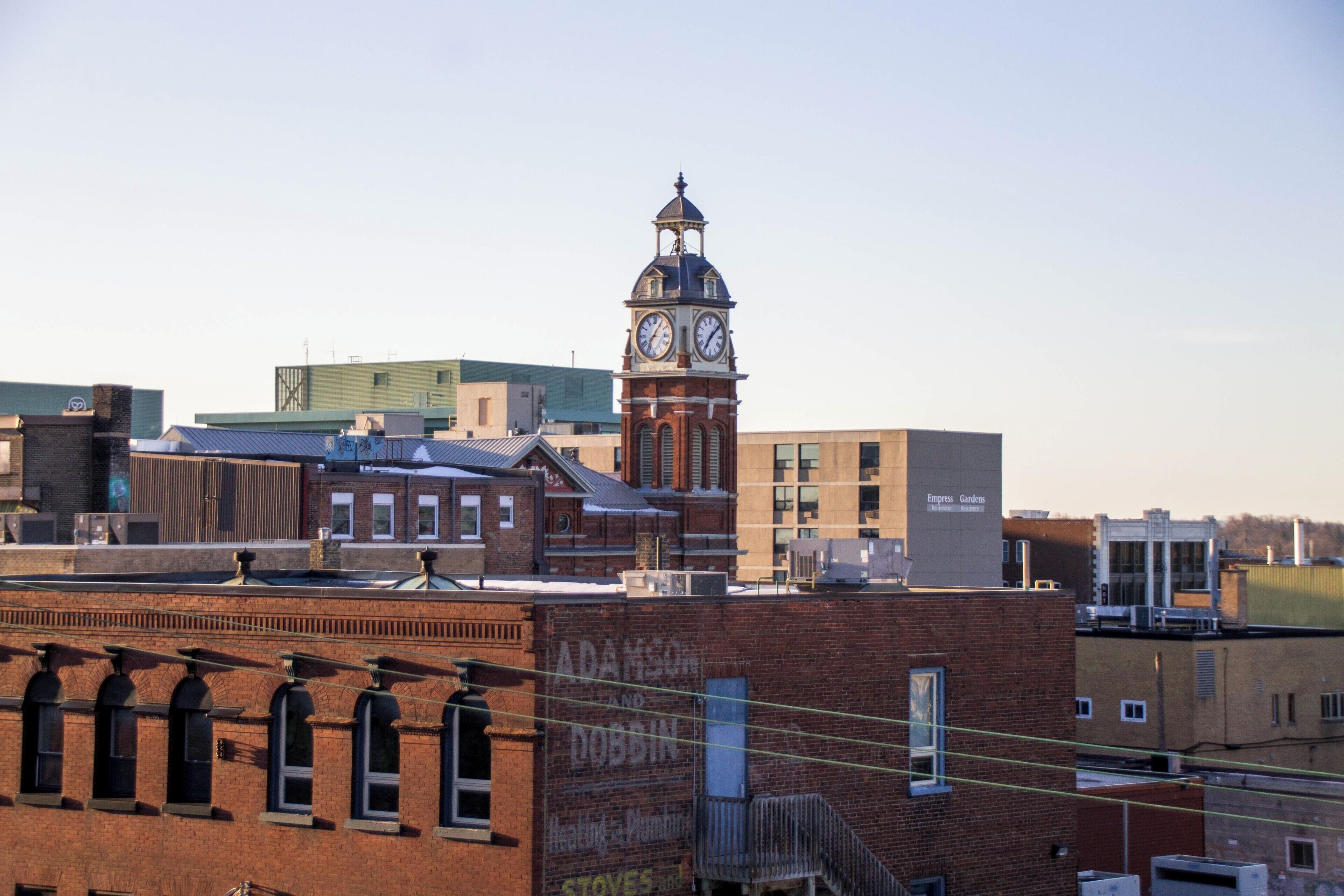 On top of the Hunter Street parking garage 