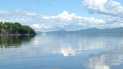 On the Restigouche River (June 2015). Kayaked from the beach in McLeod's Siding NB to Pointe à la Garde, QC.