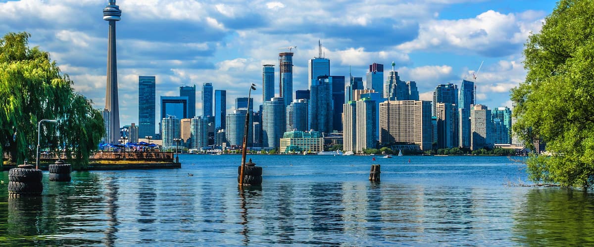 The beautiful Toronto's skyline over lake. Toronto, Ontario, Canada.; Shutterstock ID 342735443