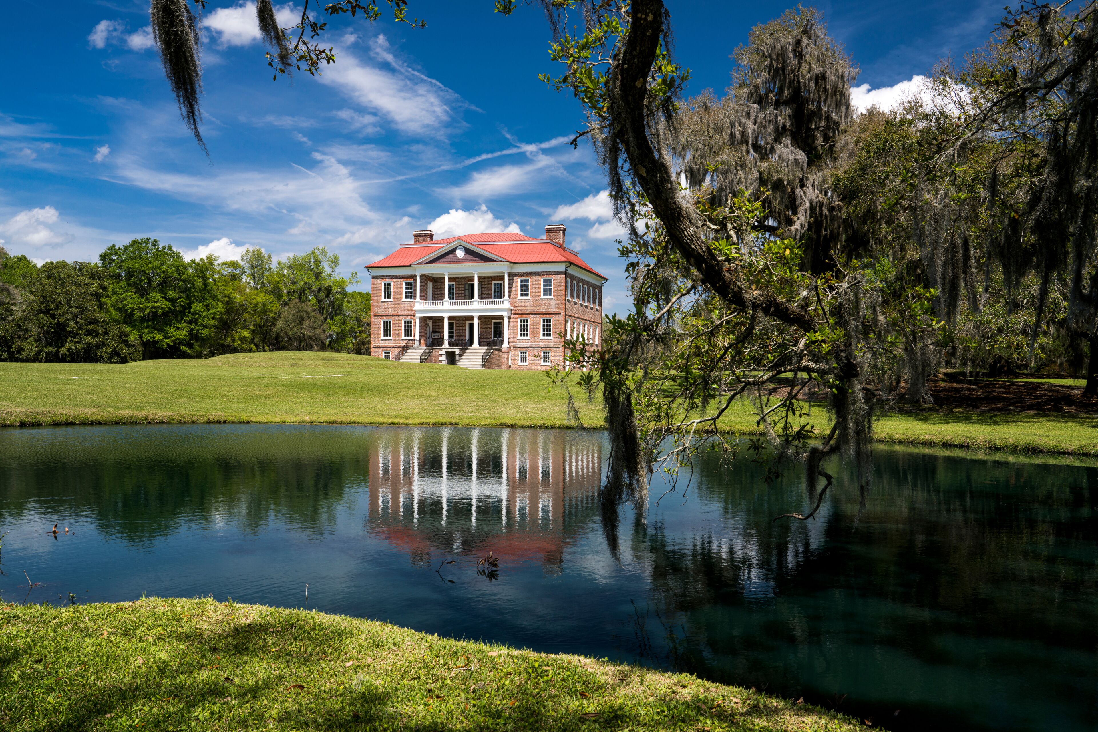 Drayton Hall Plantation is on the Ashley River 15 miles from Charleston, South Carolina was finished in 1752