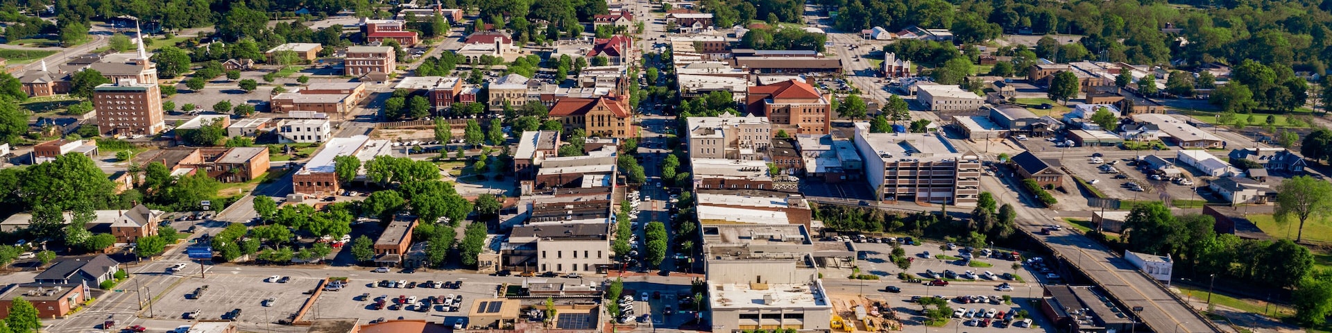 aerial view of the city