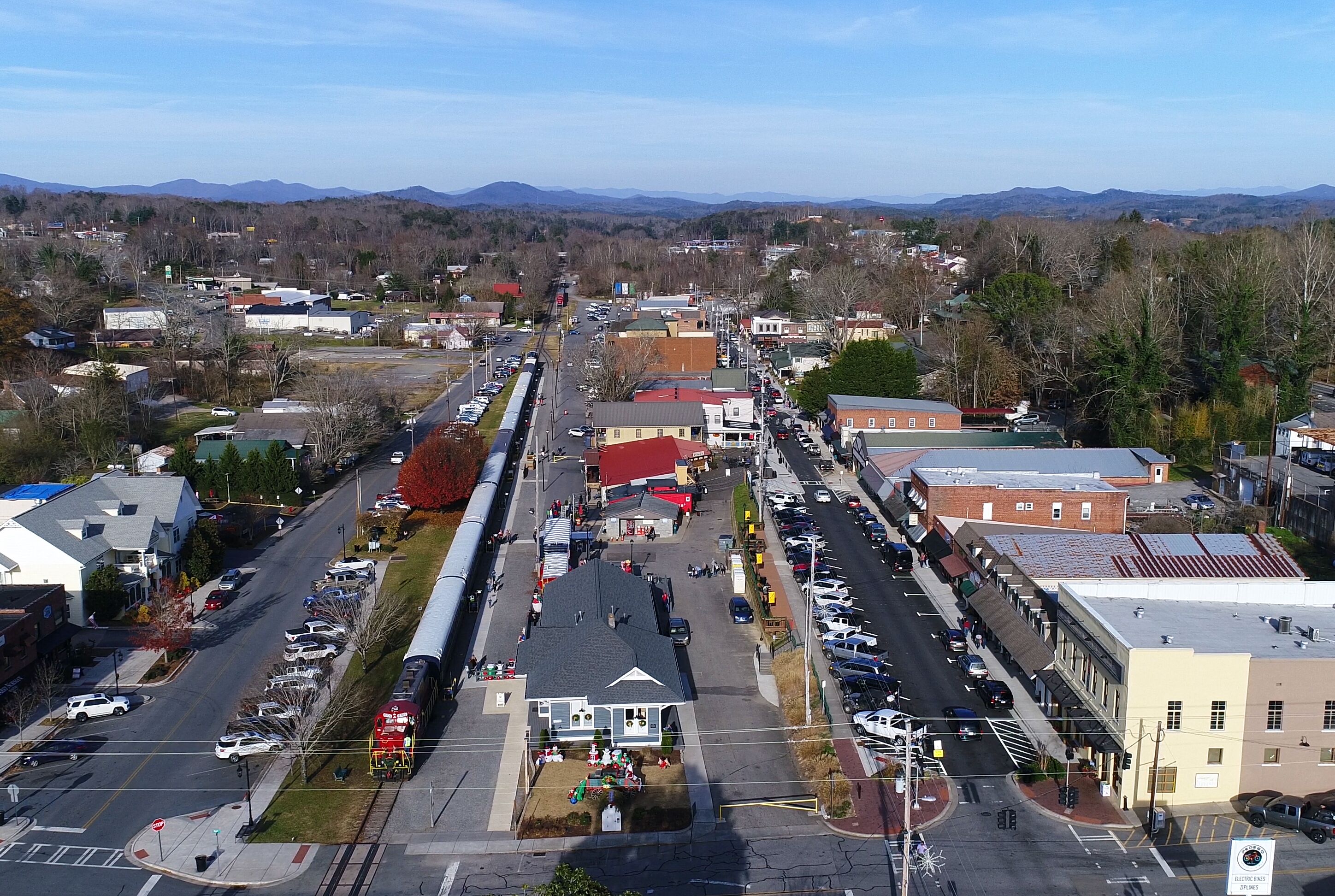 Downtown Blue Ridge Georgia City, Street, Shutterstock ID 767775598, Purchase Order: -
