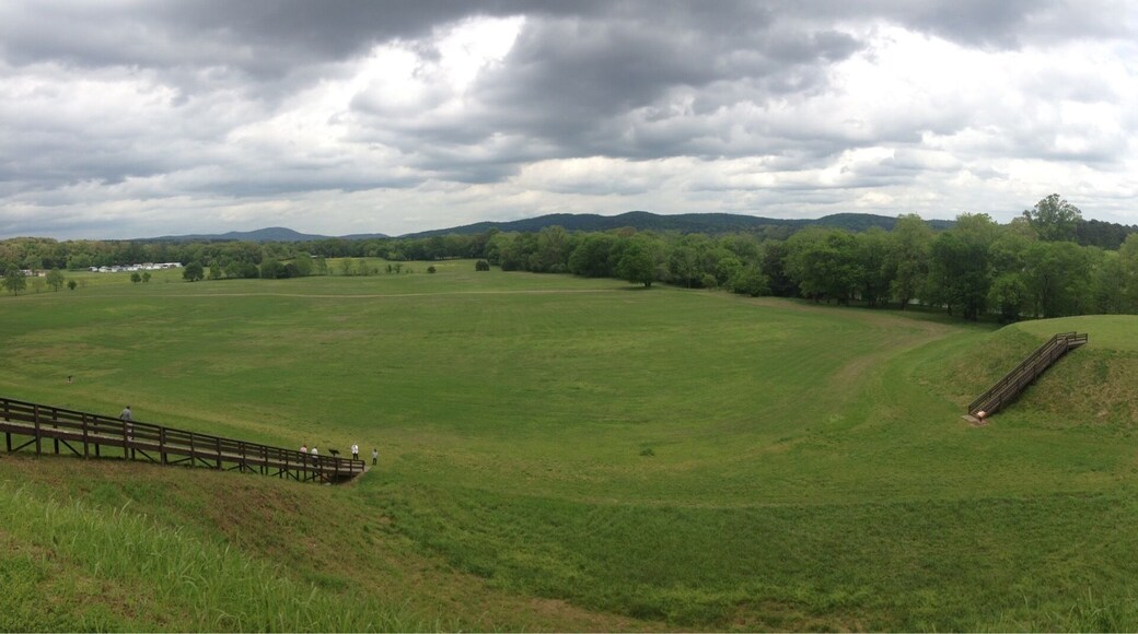 Panoramic view from the top of the tallest mound at Etowah Historic Mound Site.