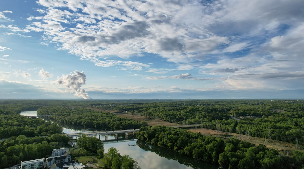 Dramatic clouds croos the sky over the Catawba River in Rock Hill, SC
