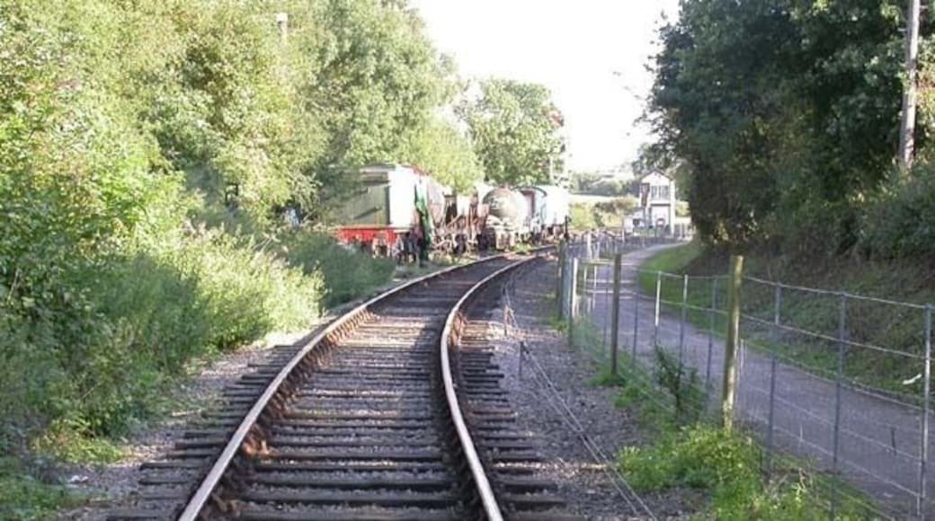 View to Pitsford Sidings. The cycleway/bridleway crosses the track at the photographer's position.