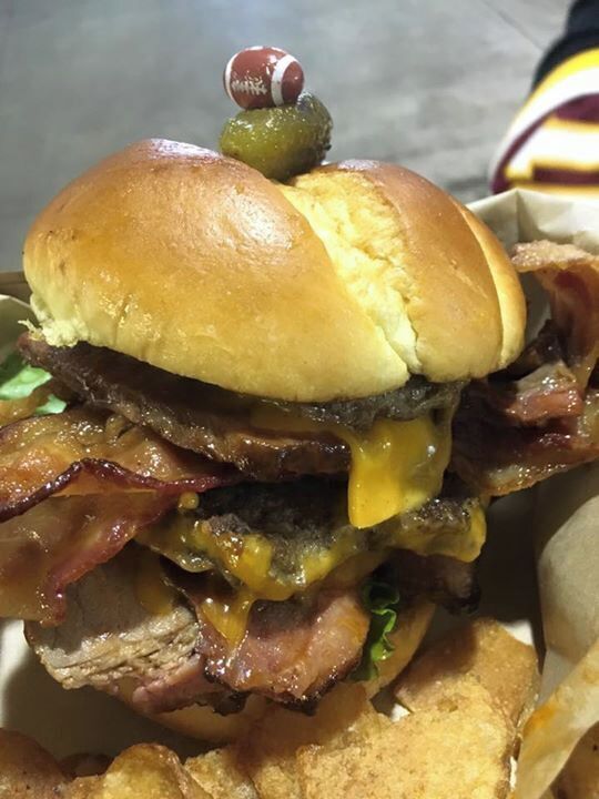 A Redskins burger!