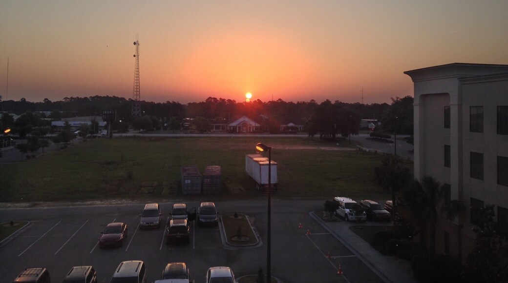 Sunrise from the Hampton Inn. Stayed here for one night on the way to Miami.
