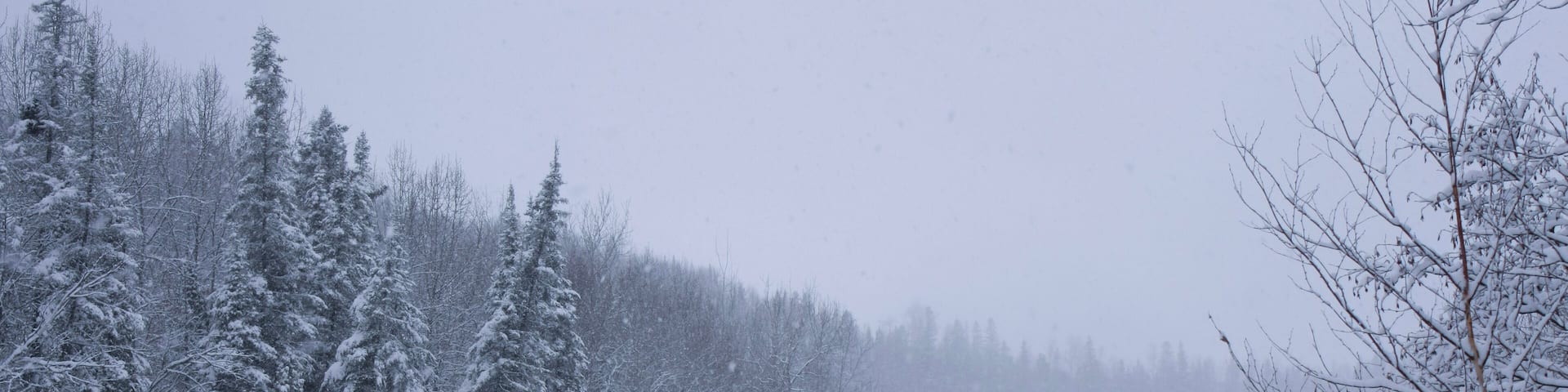 Tempête de neige au Saguenay, Québec, Canada