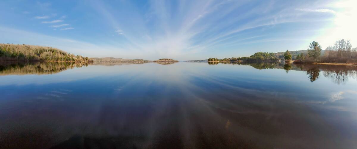 Part of a huge lake in Quebec in November