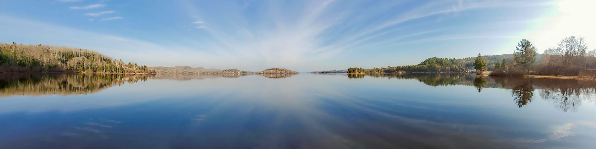 Part of a huge lake in Quebec in November