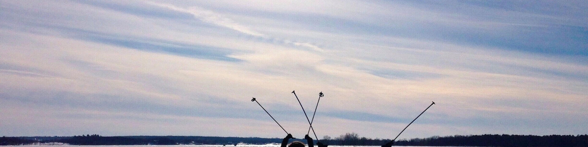 The winter sun, the sky, the frozen river beneath us. This is our home and native land. #canada #travel #snow