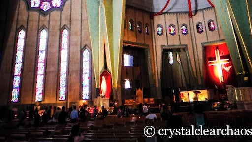 I really was so impressed with this sanctuary. Especially the ceiling.