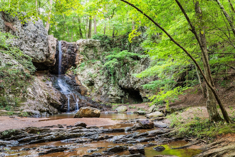 Waterfall in Georgia mountains near Atlanta