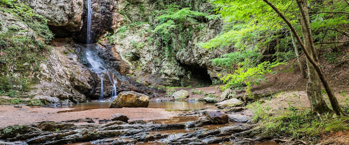 Waterfall in Georgia mountains near Atlanta