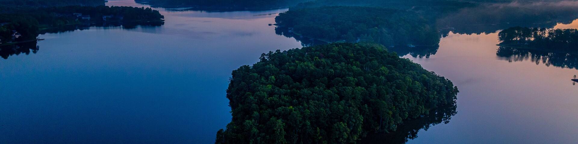 Sunrise over Lake Oconee in central Georgia.