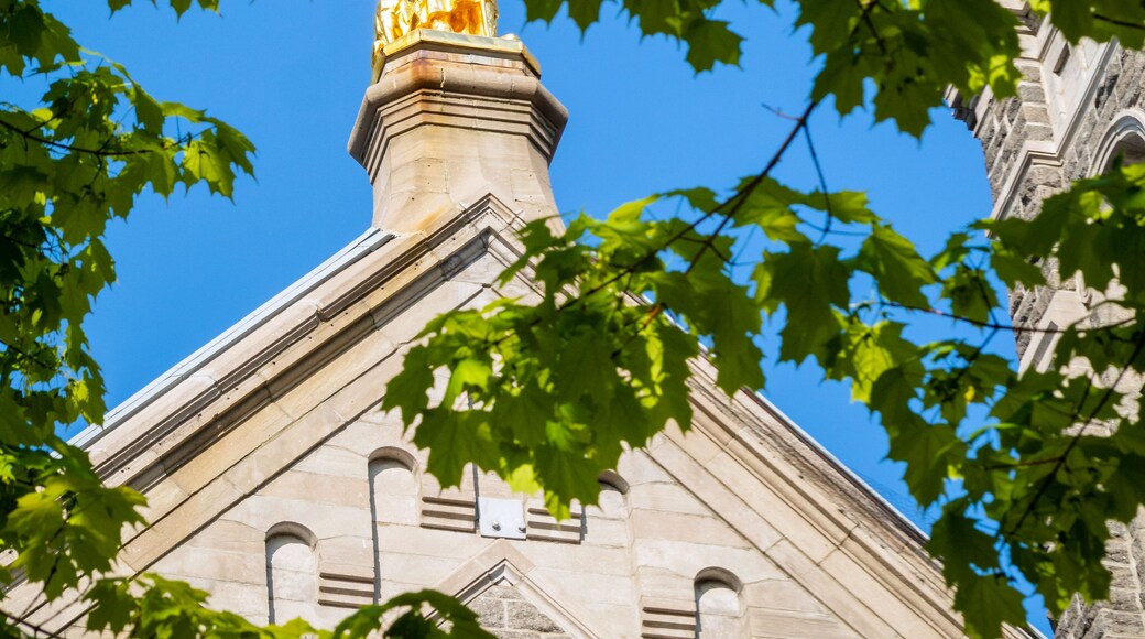 Statue of Saint Roch and his dog at the Saint-Roch Church in Quebec City, Quebec, Canada