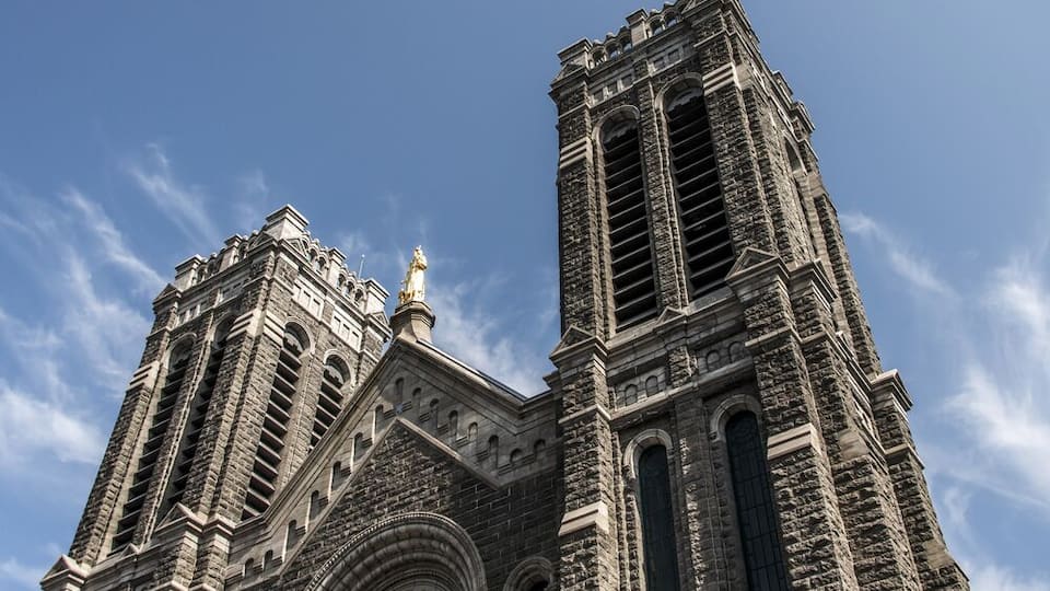 Quebec City Canada 12.09.2017 - Tower of Saint-Roch Church; Shutterstock ID 752664388; PO: Hcom Destination Content neighborhoods; Client: Hotels.com; Other: Hcom brand budge