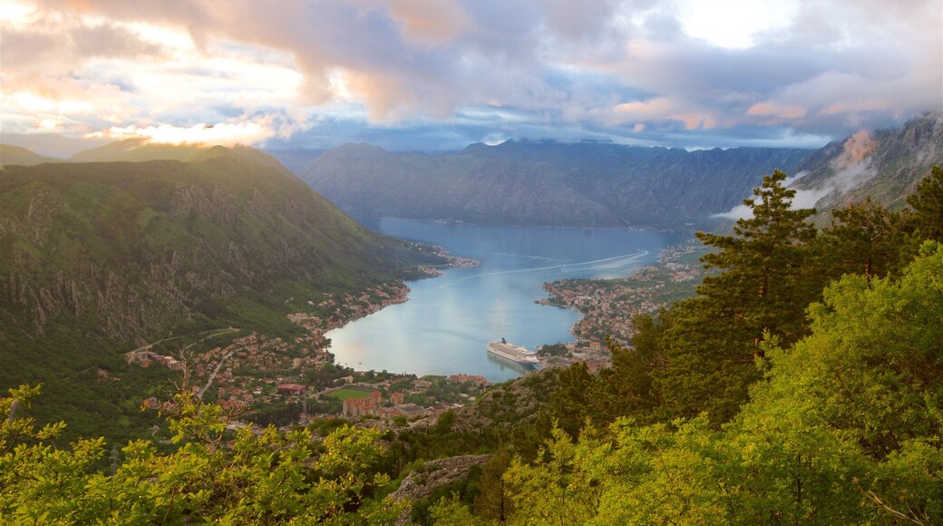Kotor which includes general coastal views, a coastal town and tranquil scenes