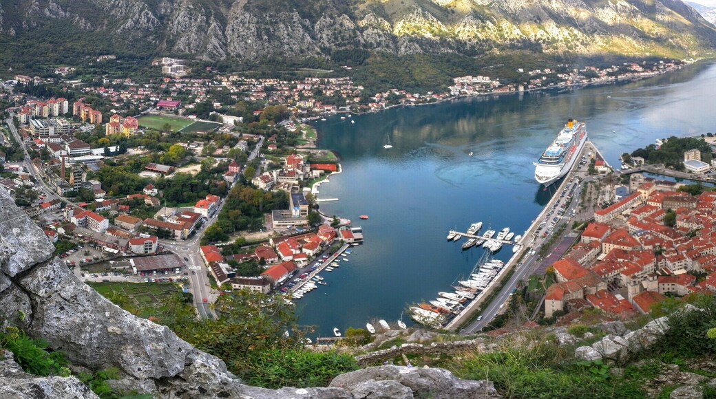 A panoramic view of the bay of Kotor from the fortress.