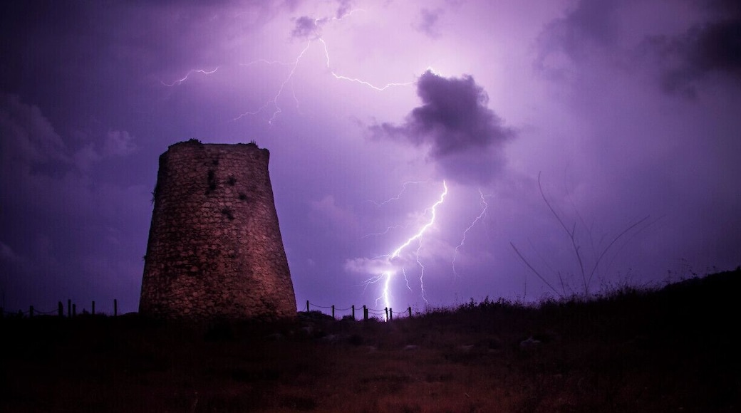 Lightning storm at Torre Minervino.