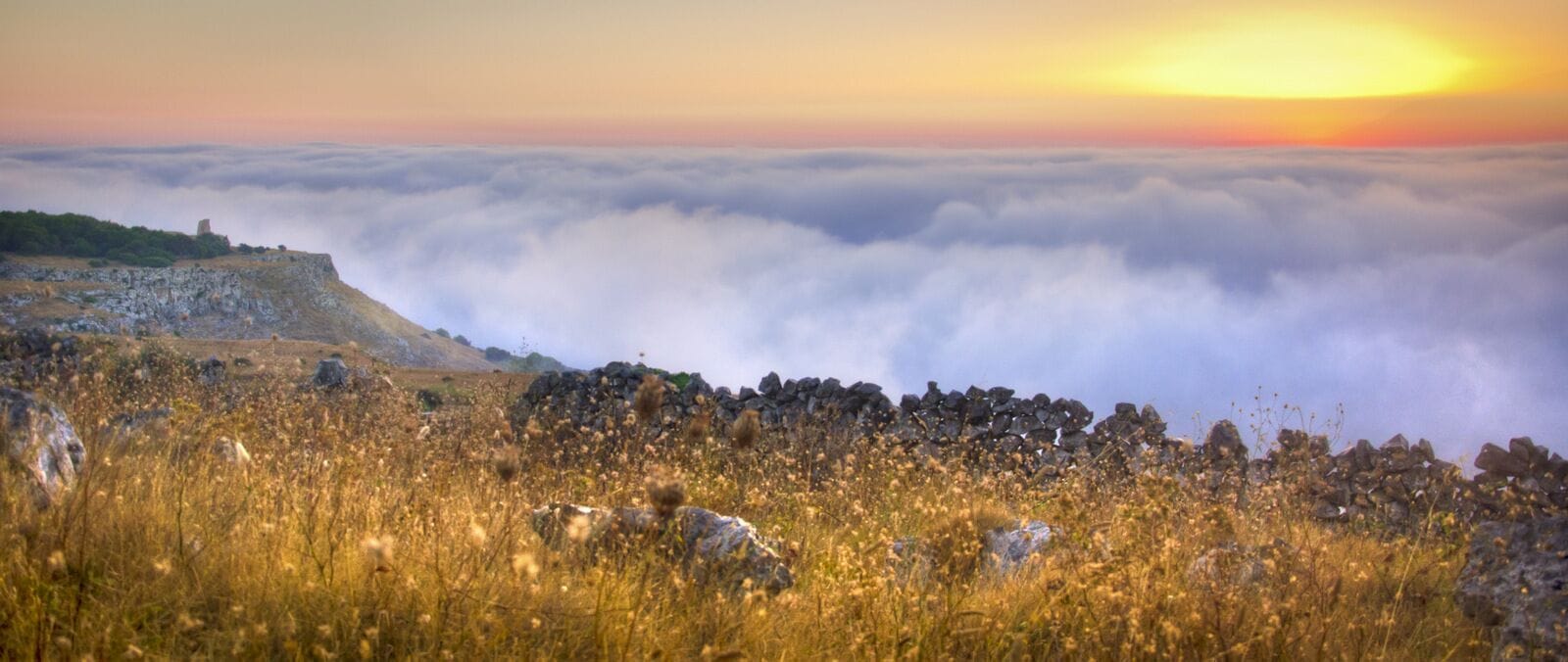 #nationalpark The magnificient phenomenon of the "she-wolf" of the sea, when the fog comes from the sea, in Salento, Italy 