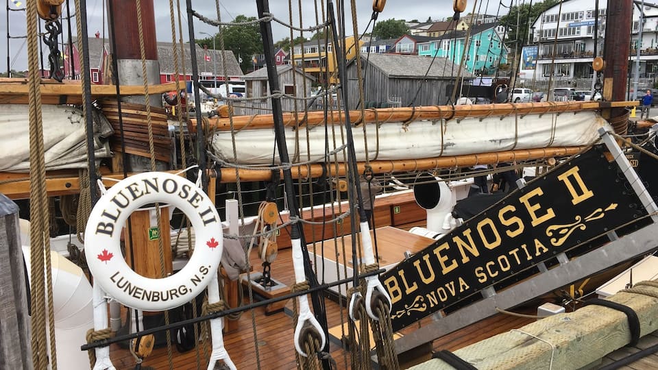 The Bluenose II was built in 1963 and reconstructed in 2012. The original Bluenose was a Canadian racing ship that sank off the coast if Haiti.