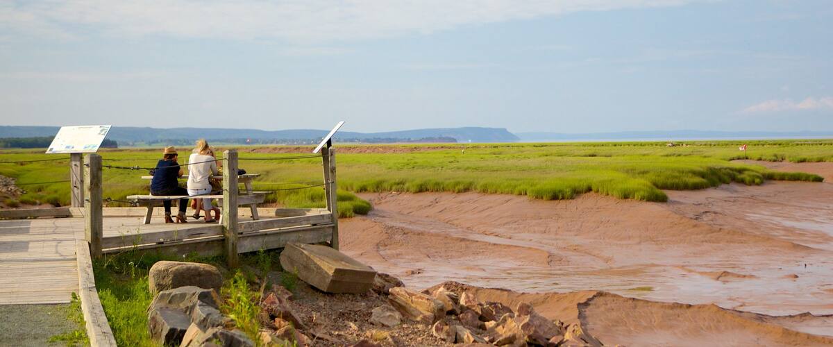 Wolfville featuring landscape views and views as well as a small group of people