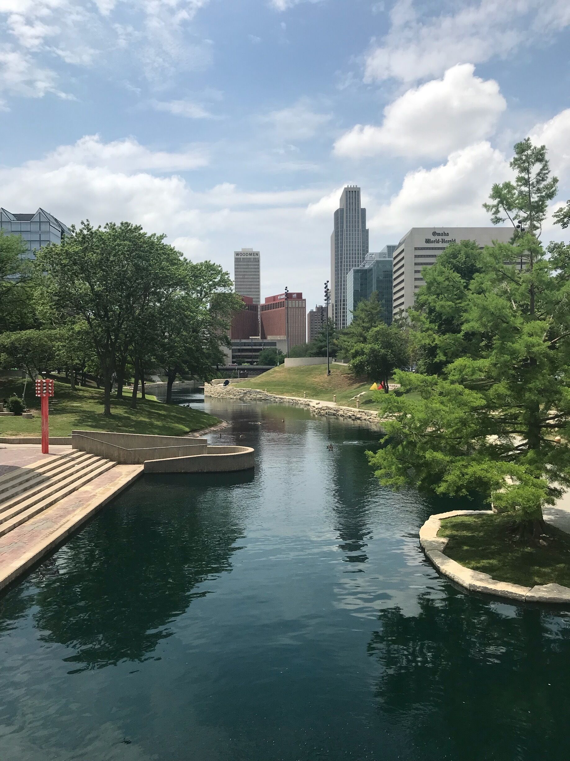 Downtown Omaha,nice sunny day. 