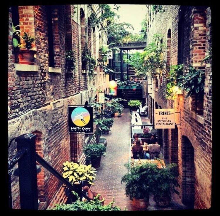 Old Market Passageway. Fun shops and a few great restaurants.