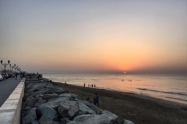Sunset at Qurum beach