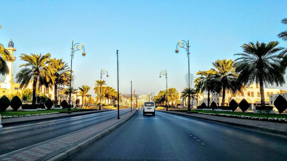 The Beautiful Roads of Muscat.
