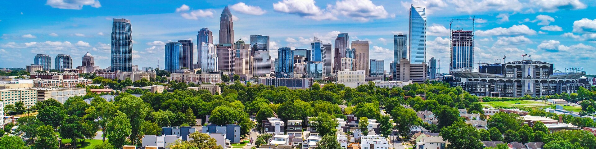 Downtown Charlotte, North Carolina, USA Skyline Aerial